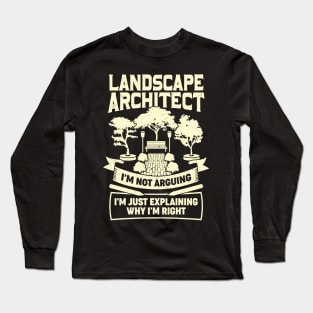 Funny Landscape Architect Job Designer Gift Long Sleeve T-Shirt